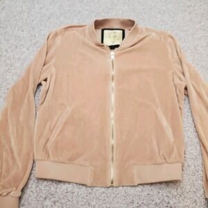 Ci Sono Faux Super Soft Full Zip Peach Jacket Outerwear